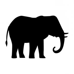 300x300 Photostock Vector Decorative Elephant Outline Drawing Vector