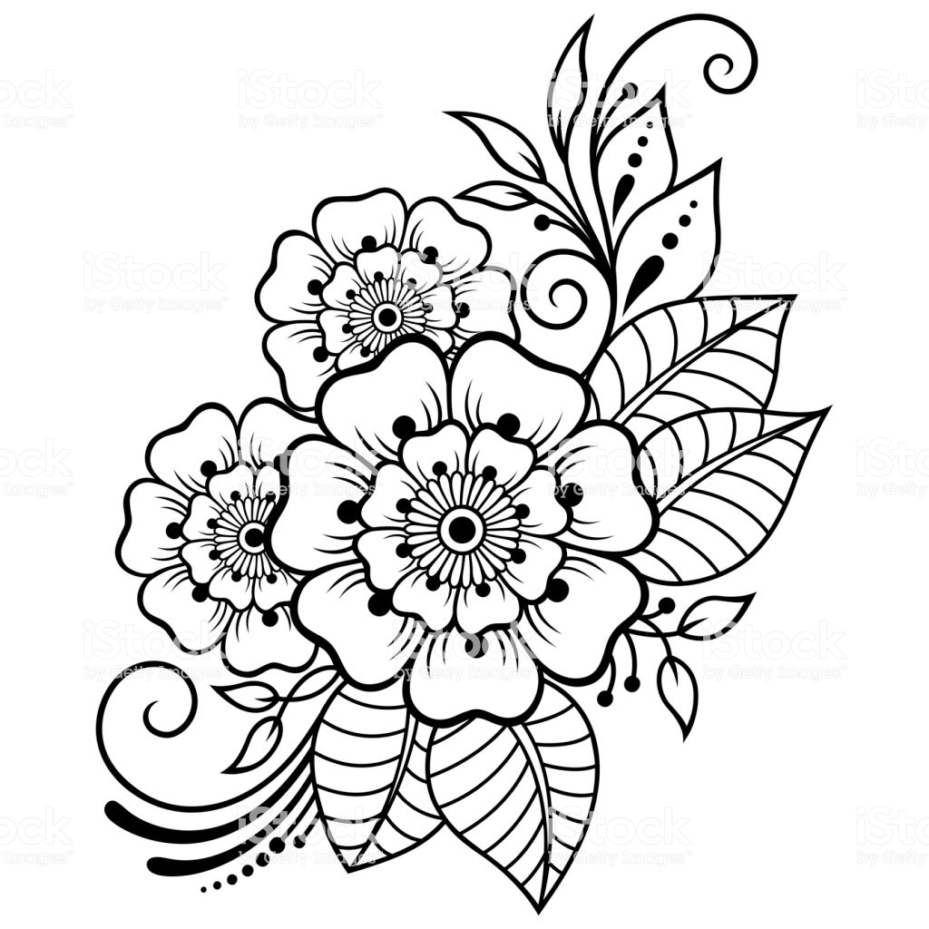 1024x1024 Huge Collection Of 'flower Decoration Drawing' Download More Than