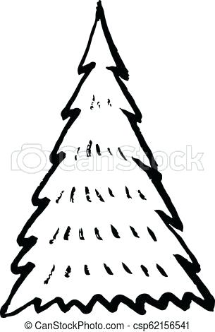 305x470 Christmas Tree Drawing Design Tree Decoration Silhouette For Your