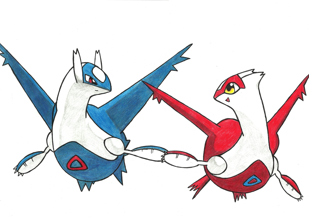 1063x752 Latias And Latios Fanart