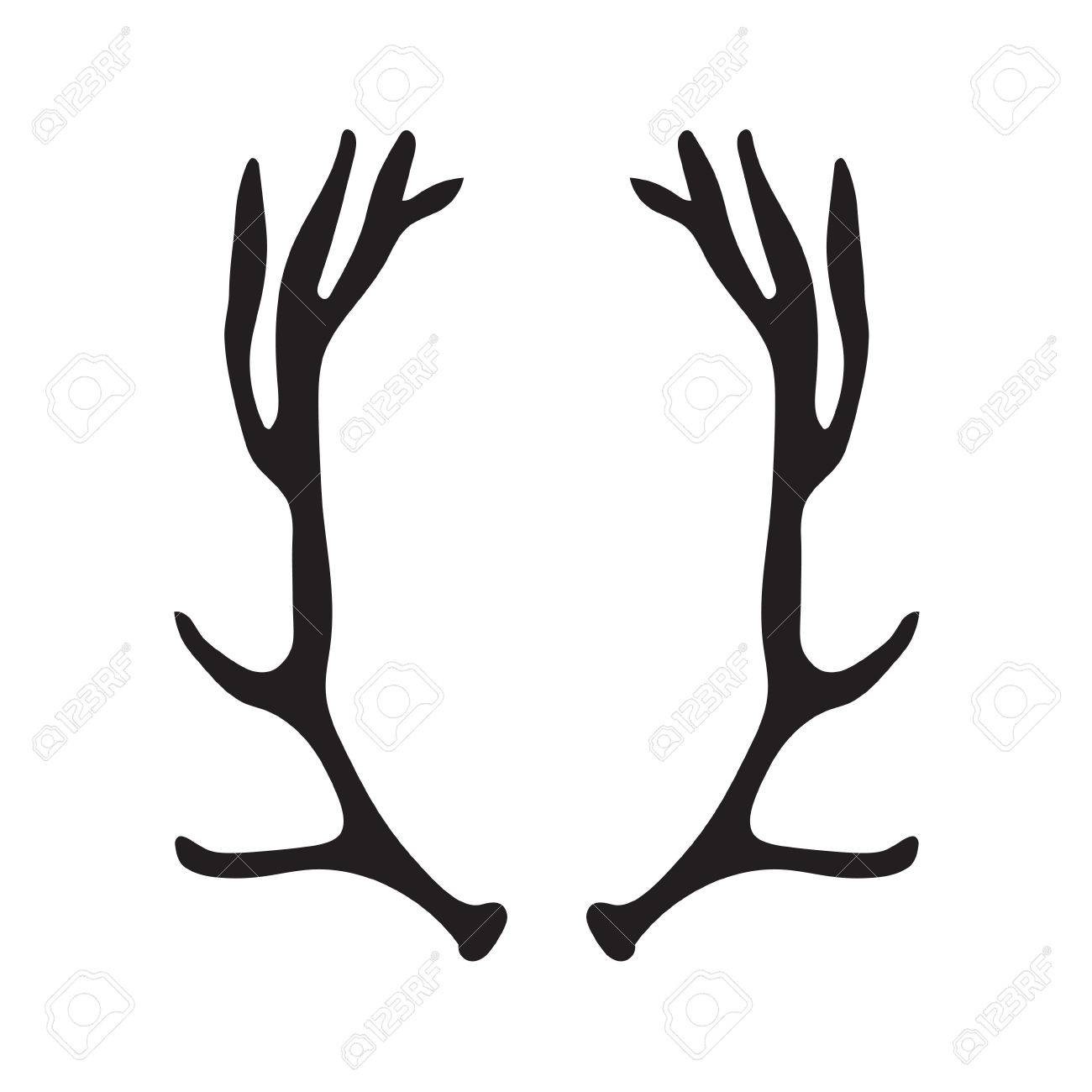 1300x1300 Hand Drawn Deer Antlers Vector Antler