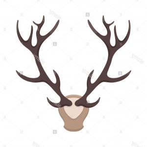 300x300 Best Hd Deer Antler Vector Clip Art Drawing Sohadacouri