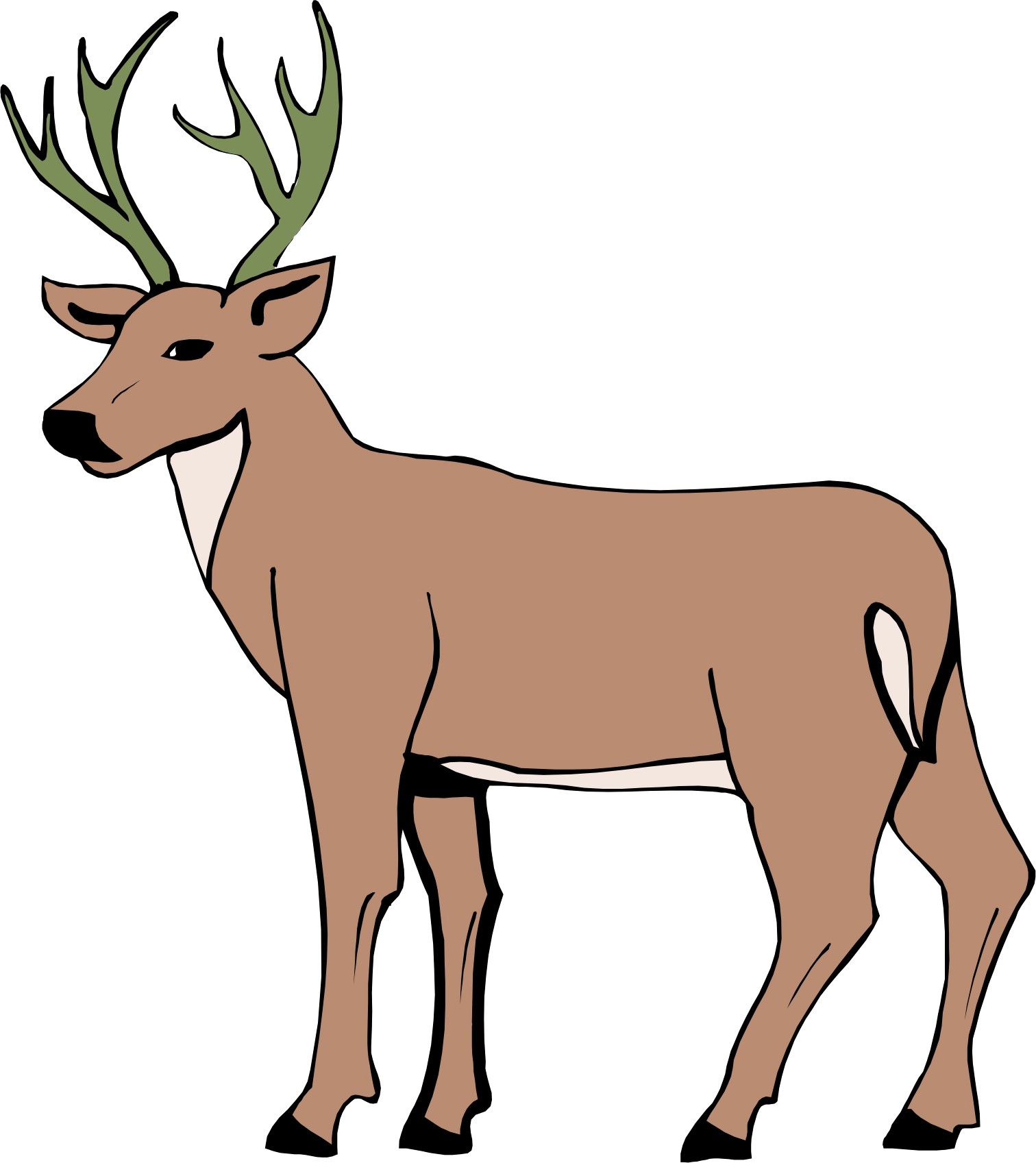 1512x1697 Deer Drawing Cartoon