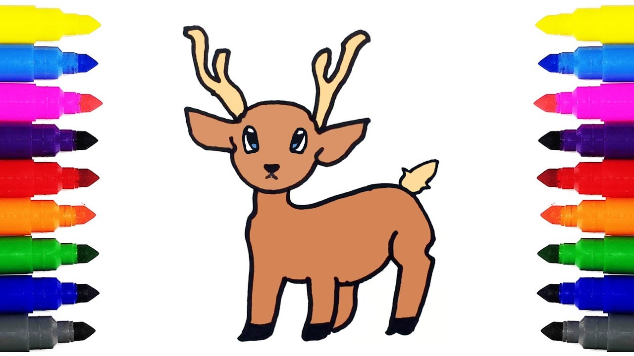 1280x720 How To Draw A Deer For Kids