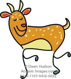 270x300 Clipart Image Of A Whimsical Deer Drawing
