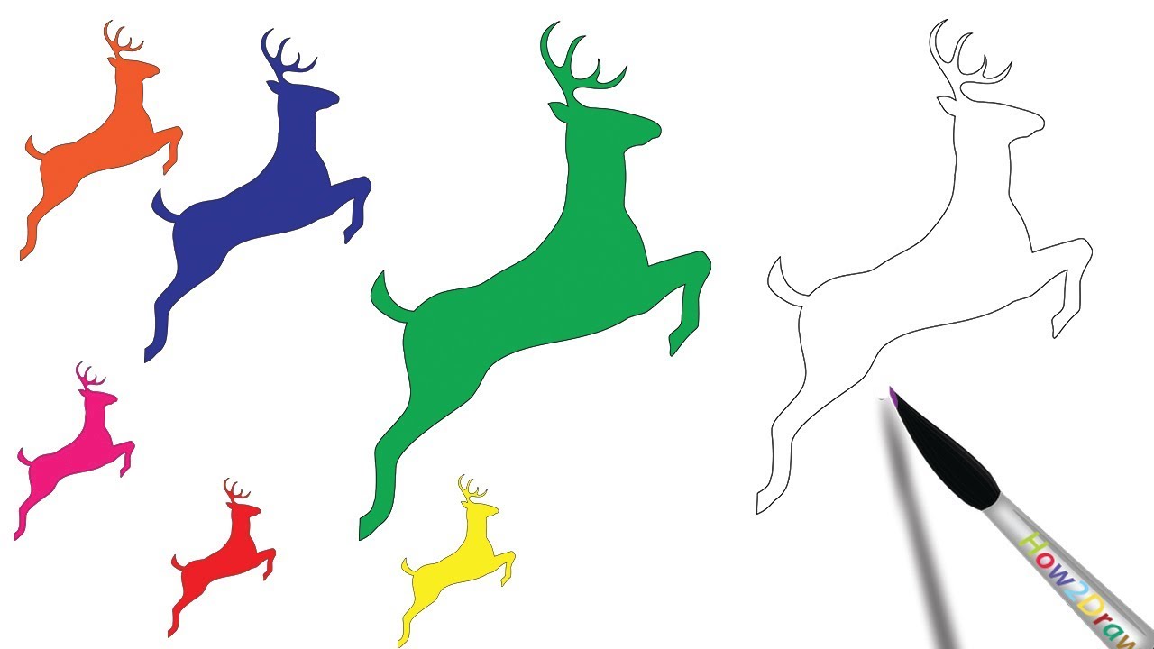 1280x720 Learn Colors With Deer Drawing Step