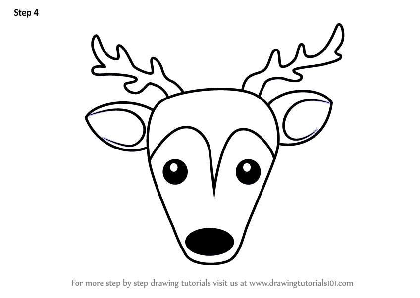 848x602 Learn How To Draw A Sika Deer Face For Kids