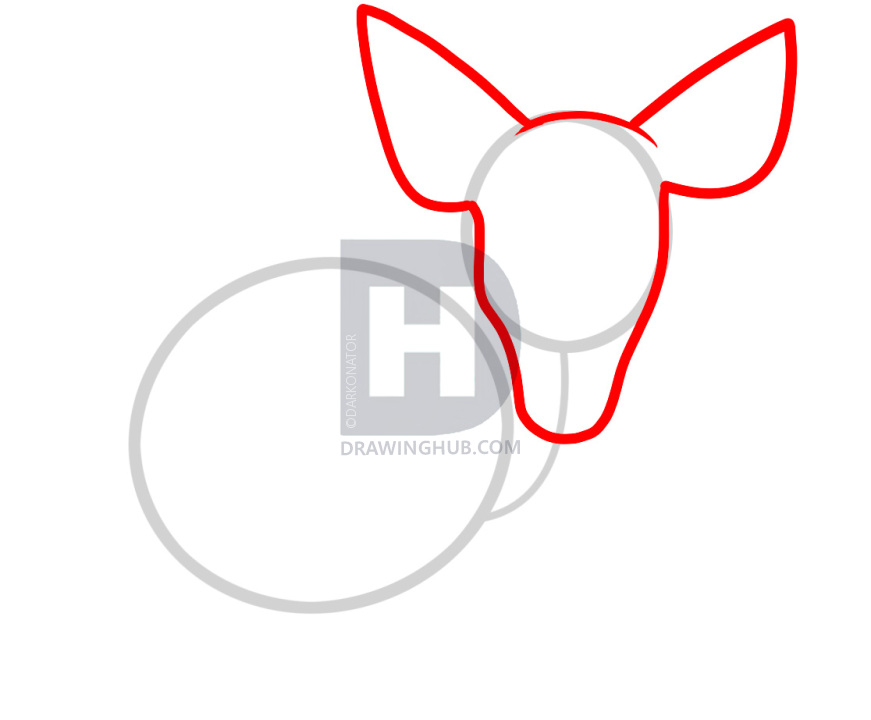 871x720 How To Draw A Baby Deer, Baby Deer, Step