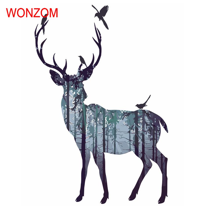 850x850 Deer Animal Painting