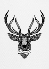 190x269 deer head vector trucker cap spreadshirt