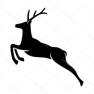 300x300 Vector Dark Silhouette Deer Family Little Sohadacouri