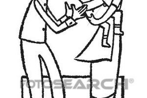 300x200 Vector Illustration Funny Exotic Animal Deer Family Clipart Portal