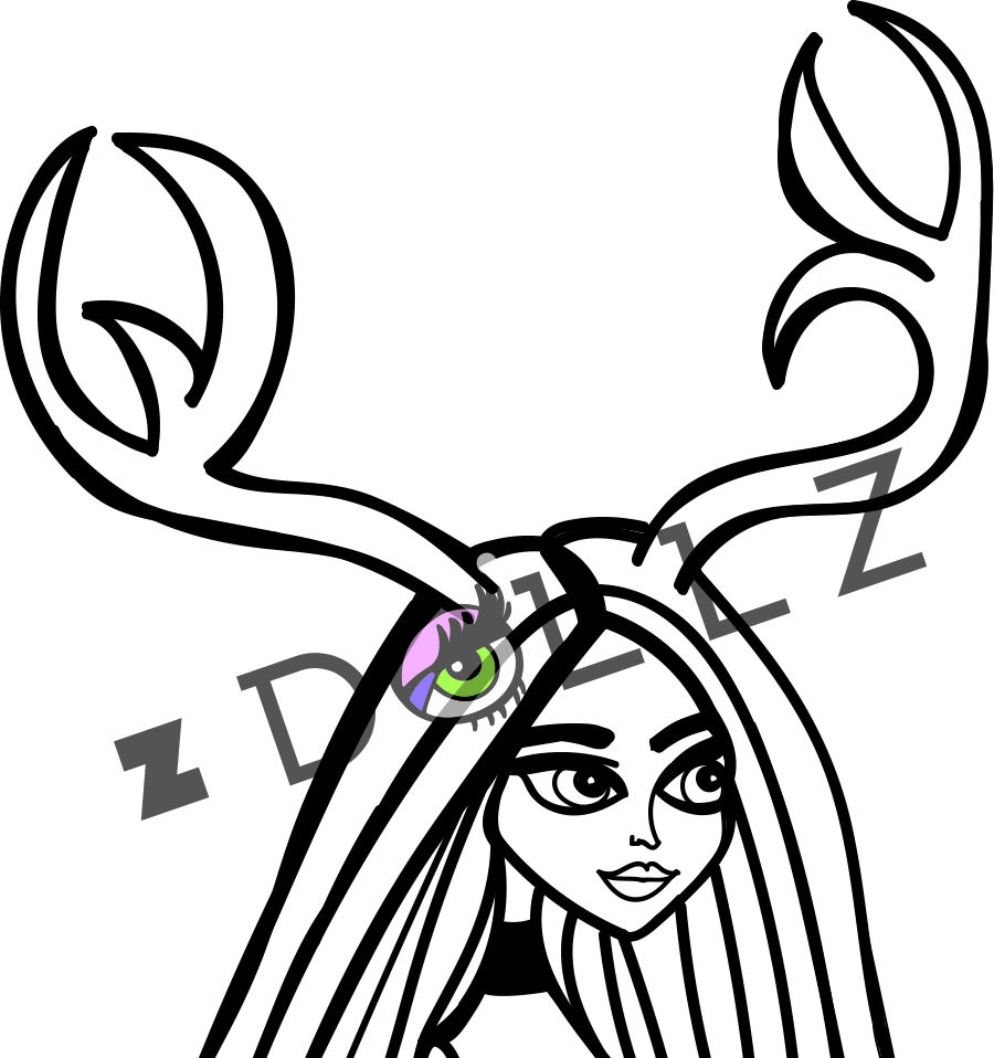 900x958 Daria The Deer Girl Coloring Book Page!