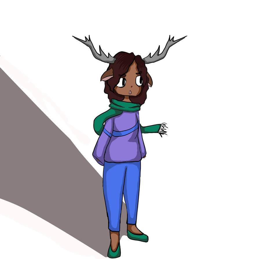 894x894 Deer Girl