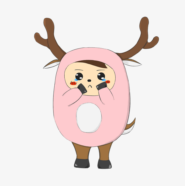 650x651 pink girl expression deer xiaomeng deer anthropomorphic cute