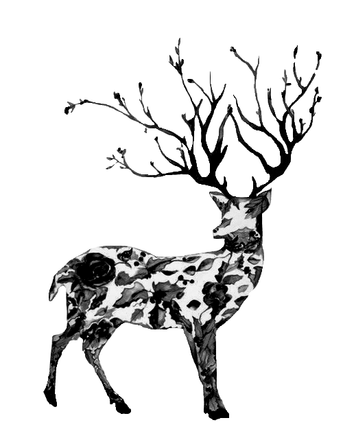 500x625 Collection Of Free Deer Transparent Black And White Download On Ui Ex