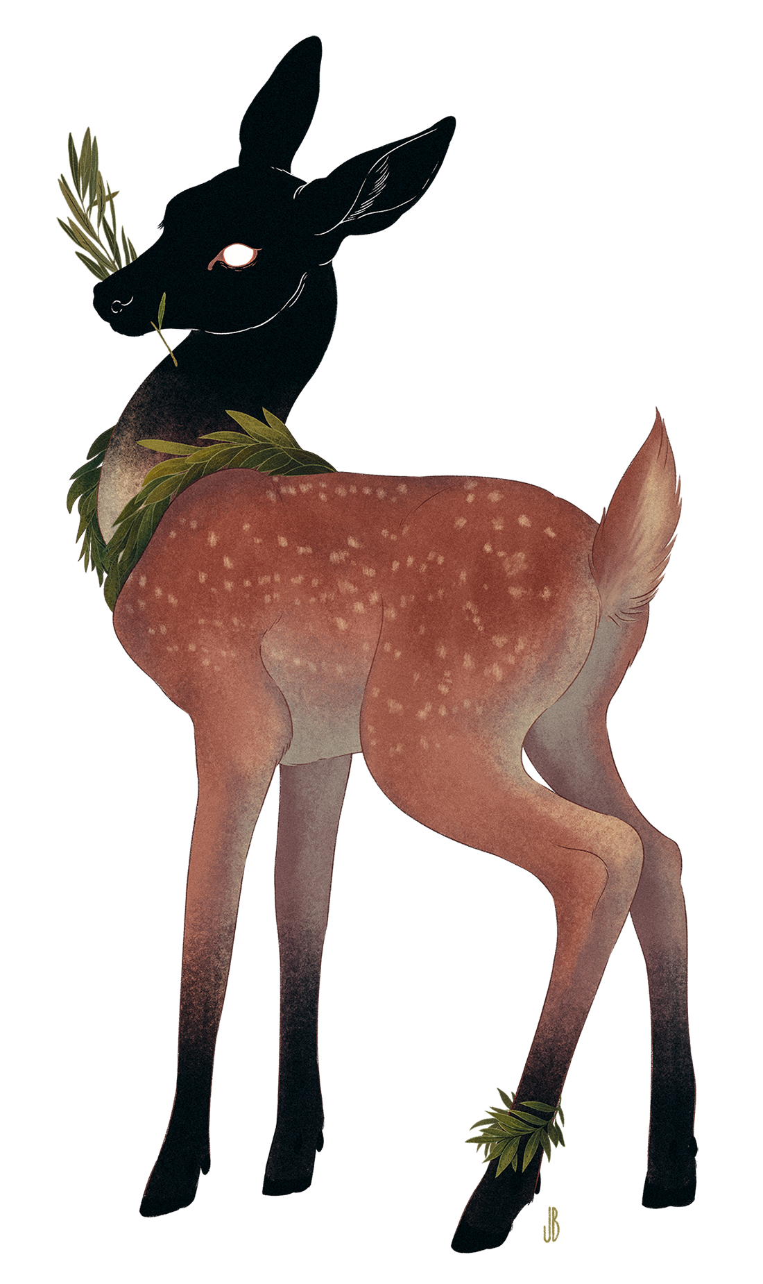 1100x1850 Collection Of Free Fawn Drawing Illustration Download On Ui Ex