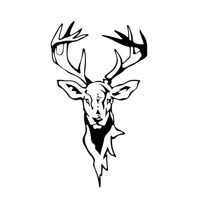 794x794 Deer Head Graphics Dxf Png Cdr Pdf Vector Art Etsy