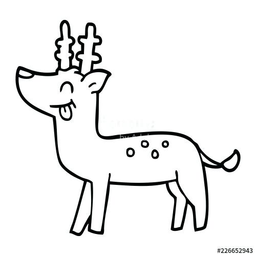 500x500 deer line drawing simple line art deer stock vector baby deer line