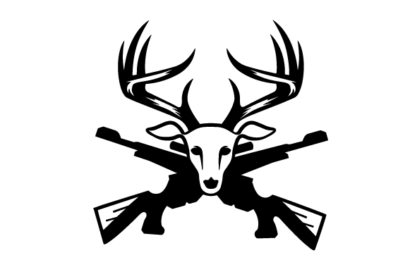 581x386 deer head front with rifles