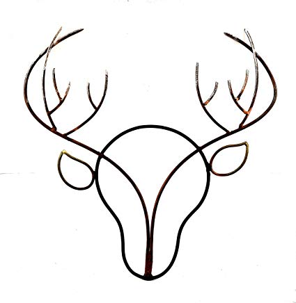 425x436 Crafia Modern Deer Head Metal Wall Hand