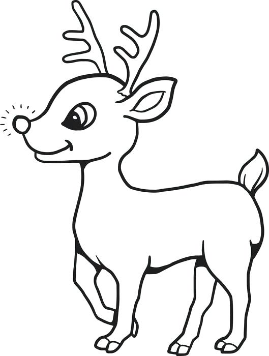 529x700 Reindeer Outline Outline Reindeer Head Animal Stock Vector