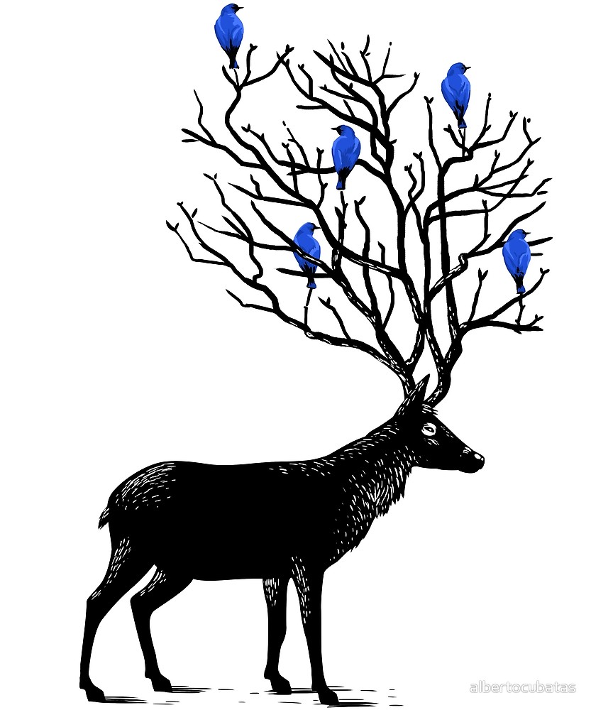 833x1000 Deer Horns Tree