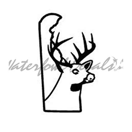 425x425 Delaware Deer State Buck Hunting Car Truck Window