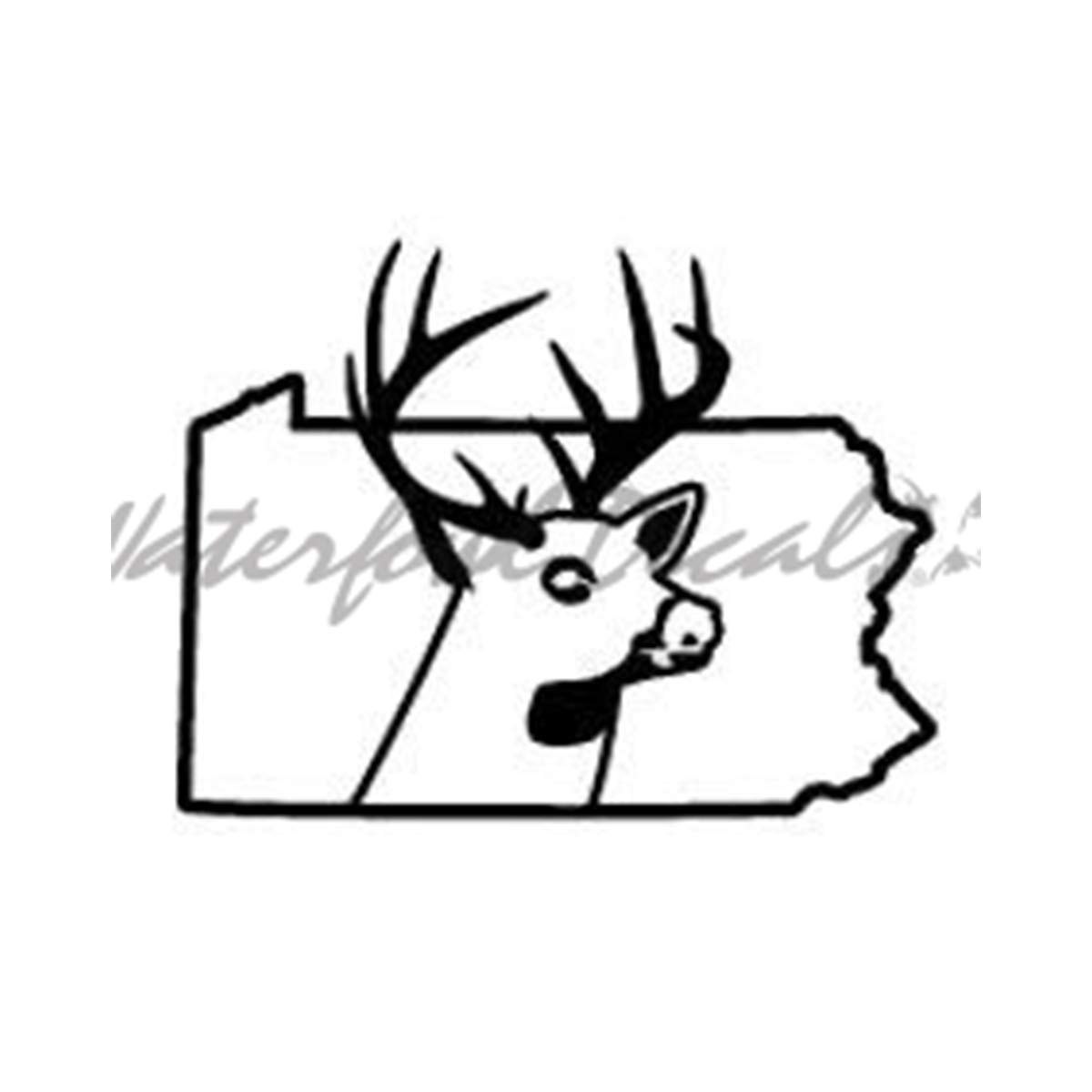 1200x1200 Pennsylvania Deer State Buck Hunting Car Truck Window