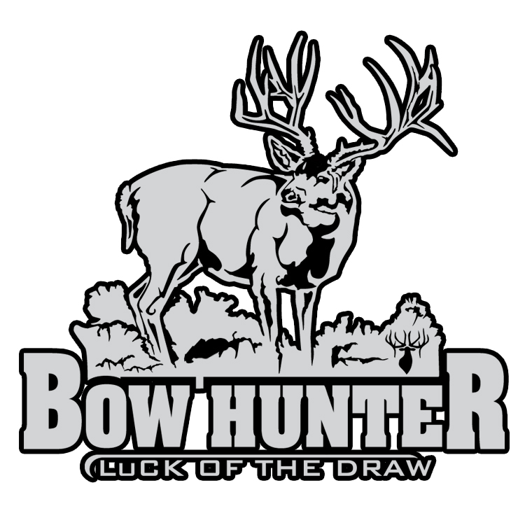 750x750 Bowhunter Luck Of The Draw Mule Deer Decal