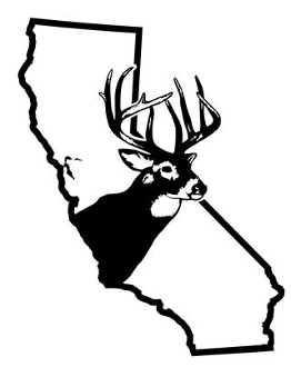 262x330 California Deer Hunting Decal Sticker