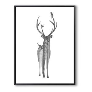 300x300 Deer Black And Grey Posters Wall Art Canvas Painting Cuadros