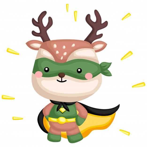 626x626 Deer Lying Down Flat Illustration Santa Claus Reindeer Sleeping