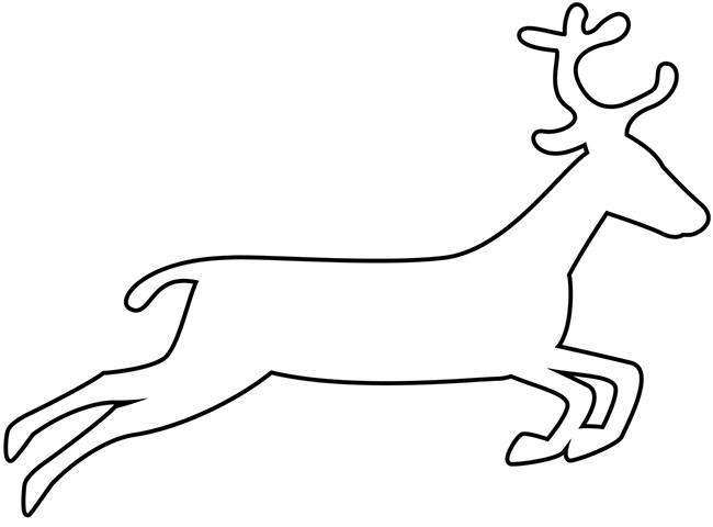 650x480 Reindeer Outline Template