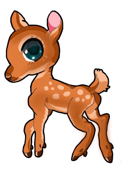 400x567 Kawaii Deer Drawing
