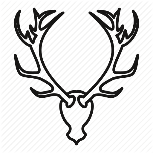 512x512 Drawing Antlers Deer Antler Frames Illustrations Hd Images