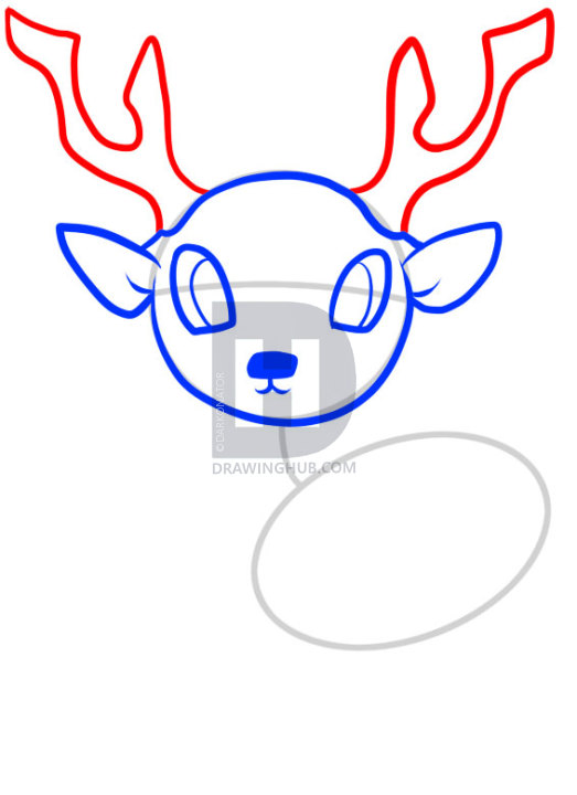 523x720 How To Draw A Deer For Kids, Step