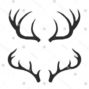 300x300 Best Hd Deer Antler Vector Clip Art Drawing Sohadacouri
