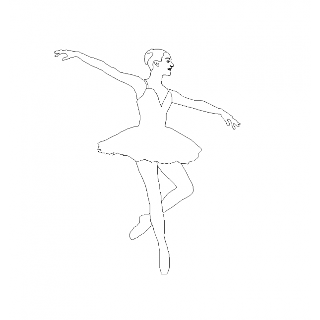 645x645 Ballerina Drawing Bar For Free Download