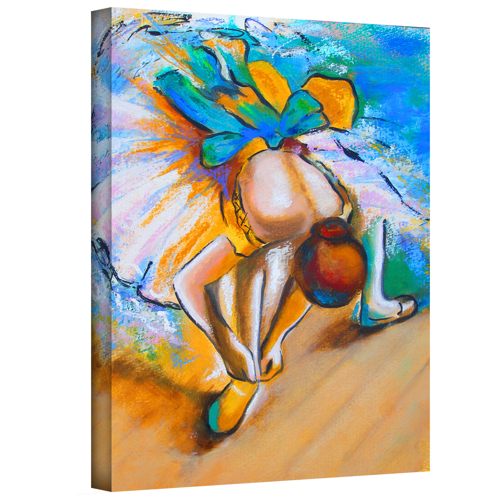 2000x2000 Artwall 'interpretation Of Dancer Tying Her Shoe