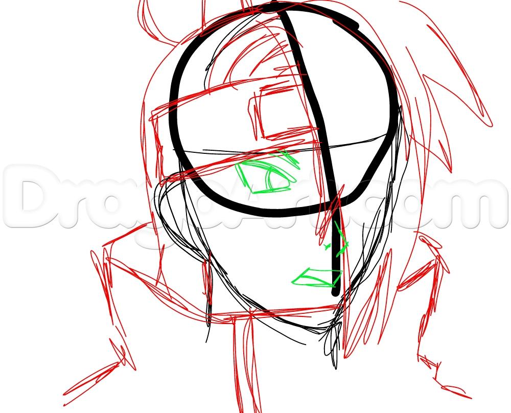 1000x808 draw deidara from naruto, step