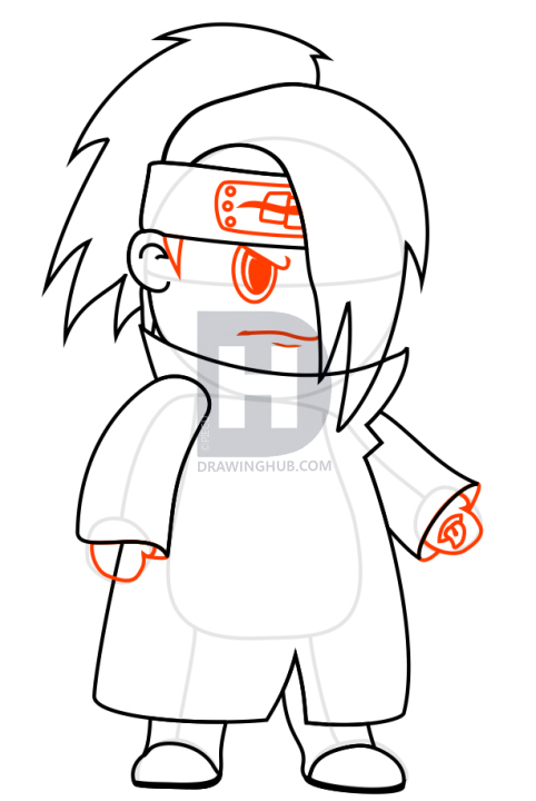 482x720 how to draw chibi deidara, step