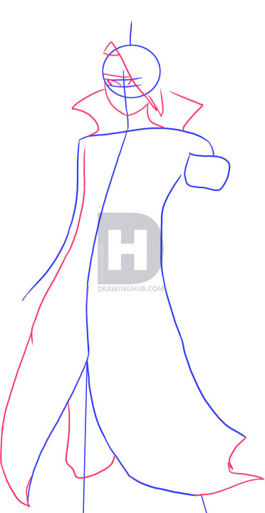 372x720 how to draw deidara, step