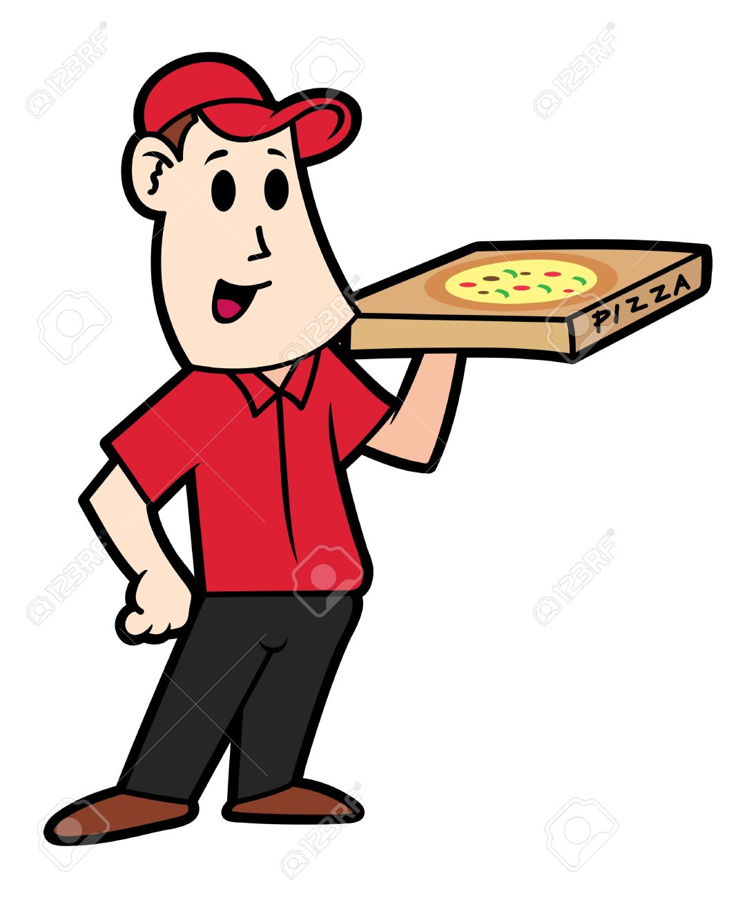 1095x1300 Delivery Clipart Pizza Worker