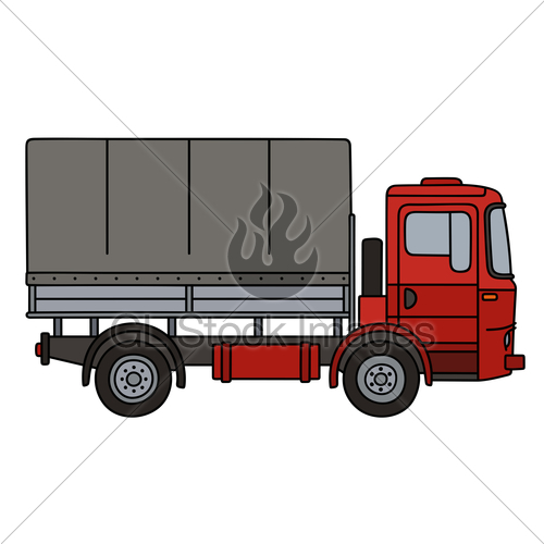 500x500 Red Covered Truck Gl Stock Images