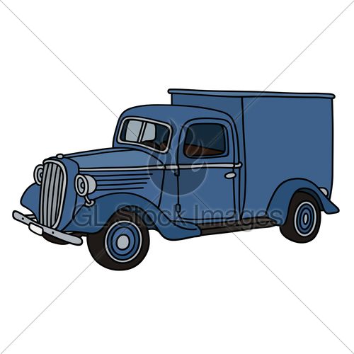 500x500 Classic Blue Delivery Car Gl Stock Images