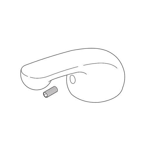 500x500 delta waterfall replacement lever handle kit white