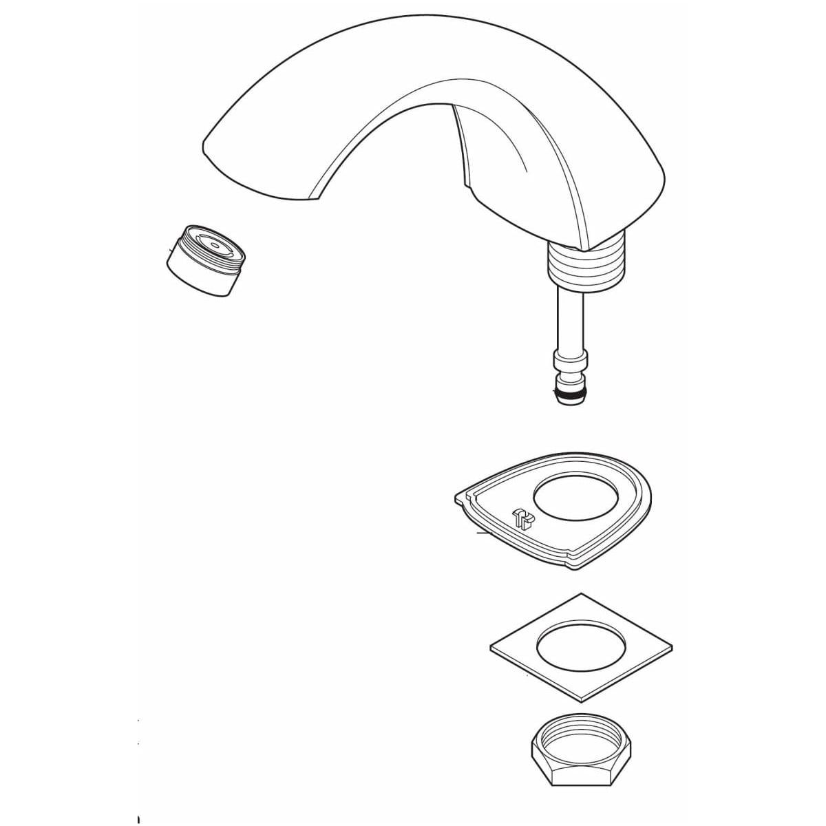 1200x1200 delta polished brass quick connect spout assembly