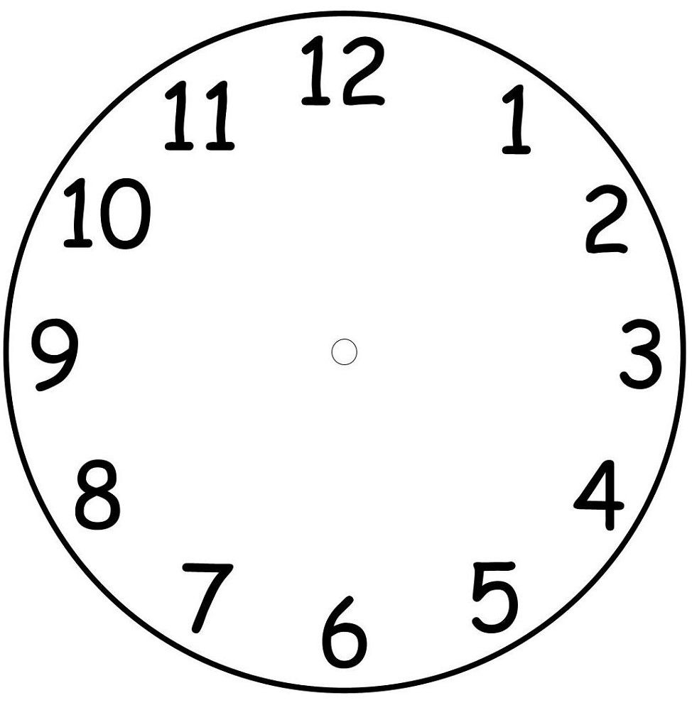 974x1000 Clock Face Template Easy Worksheets Parenting Face