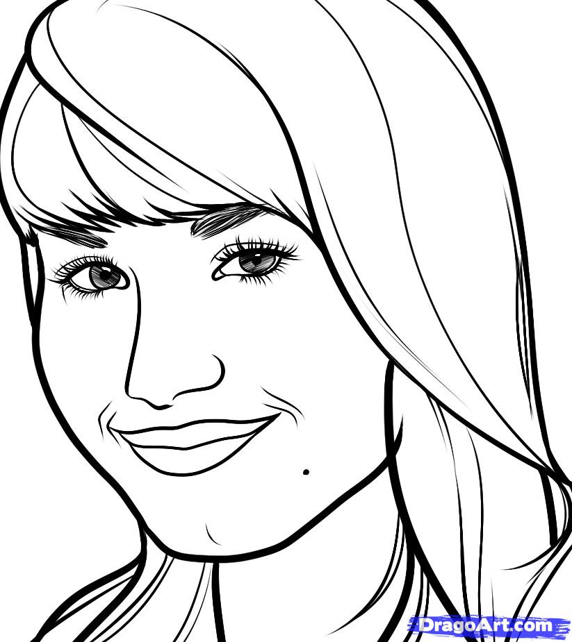 Demi Lovato Drawing | Free download on ClipArtMag